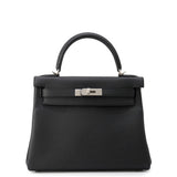 HERMES Kelly Retourne Black Togo Leather Size 28