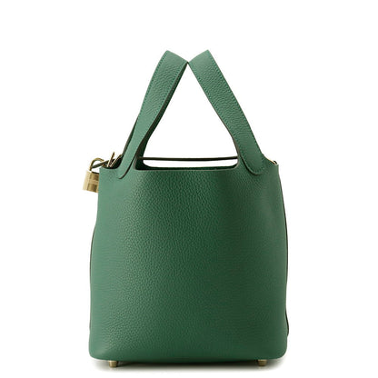 HERMES Picotin Lock Vert Moyen Taurillon Clemence Size PM