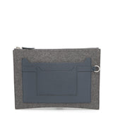 HERMES Toudou Gray/Navy Felt Epsom Size 29