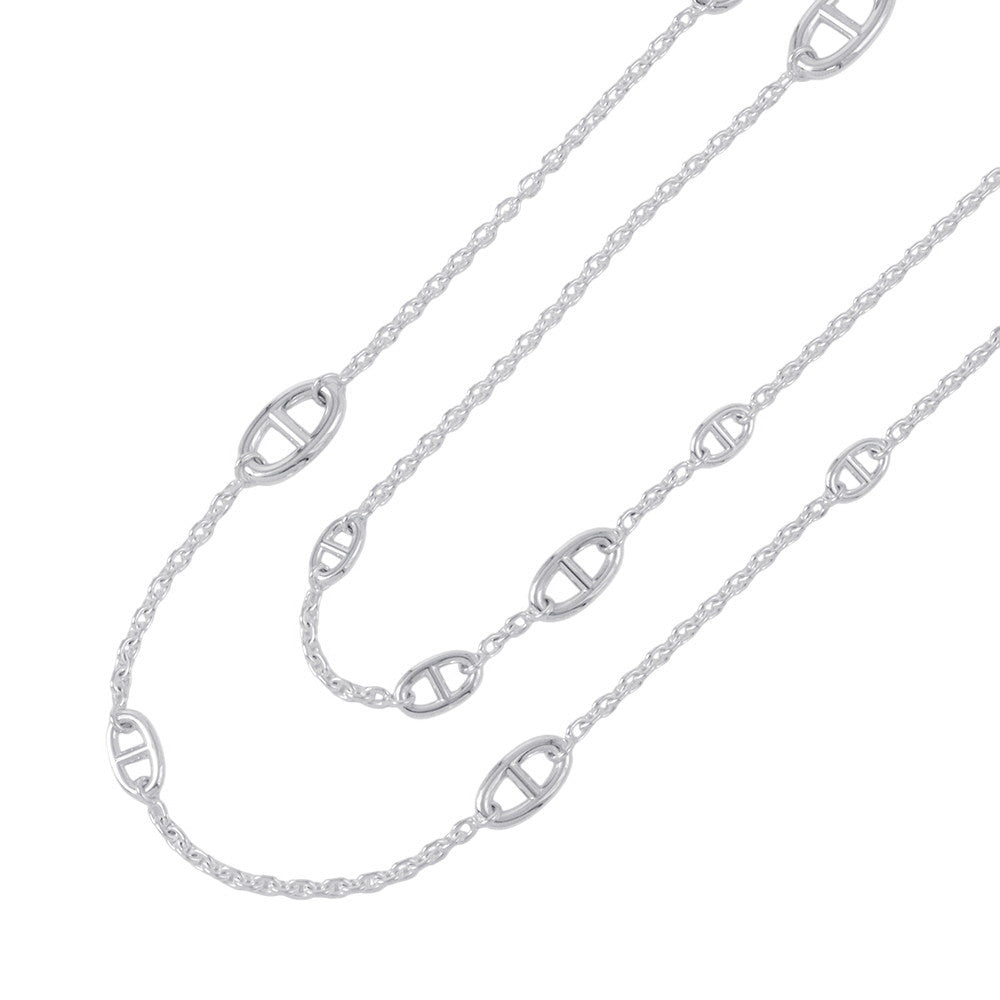 HERMES Chaine d'Ancre Farandole Necklace Size 160 SV925