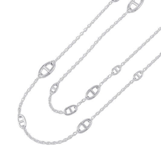 HERMES Chaine d'Ancre Farandole Necklace Size 160 SV925