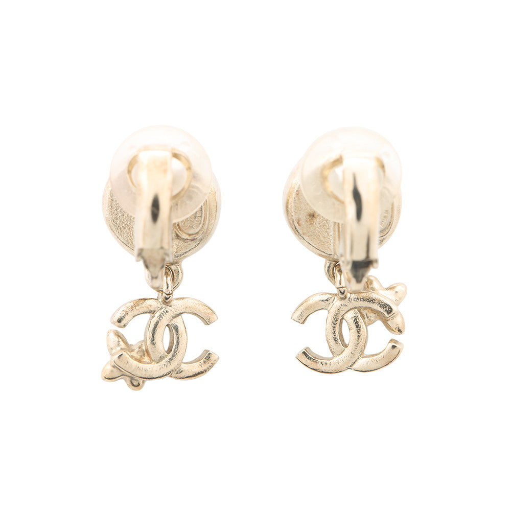 CHANEL Earring CC Logo PearlABC105 Metal Faux Pearl
