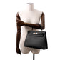 HERMES Kelly Sellier Black Epsom Size 28