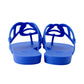 HERMES Egeri Chaine d'Ancre Sandals Blue Rubber Size 37