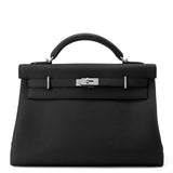 HERMES Maxi Kelly Black Togo Leather Size 42