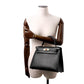 HERMES Kelly Sellier Black Epsom Size 28