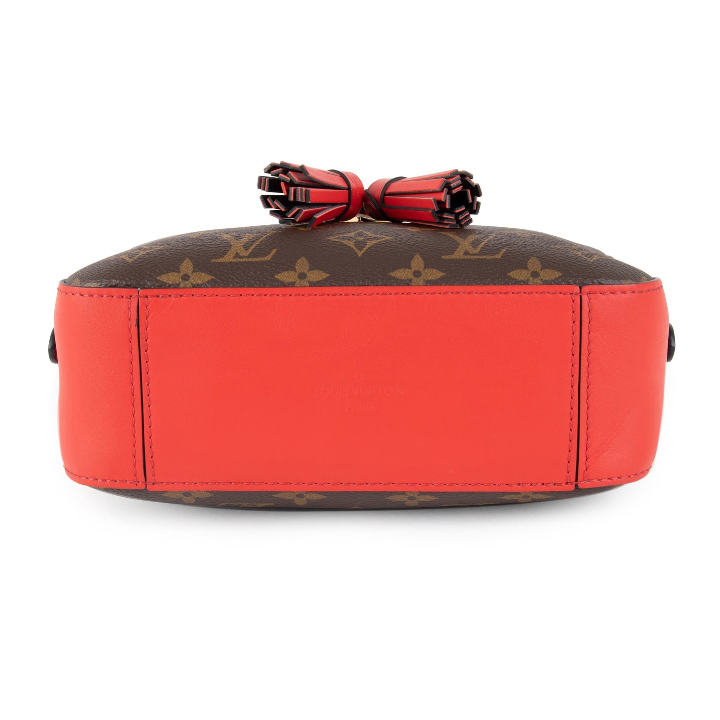 Louis Vuitton Louis Vuitton Brown Monogram Canvas & Coquelicot Leather Saintonge Bag