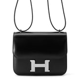 HERMES Constance3 Miroir Black Box Calf Leather Size Mini