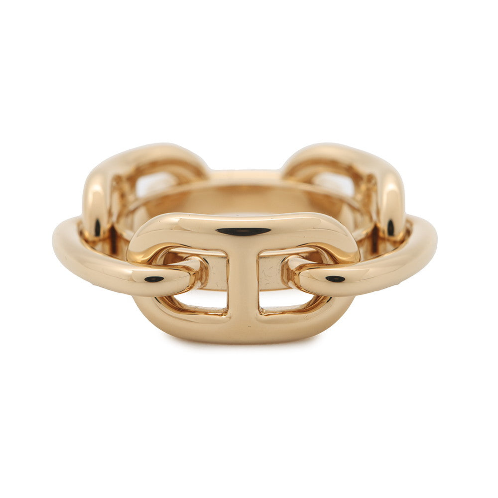 HERMES ScarfRing 90 Legato Chaine d'Ancre YellowH601109S 00 Metal
