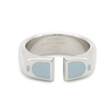 HERMES Etrier Ring Size 64 Blue RunH100060FJ0360 Metal