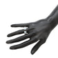 HERMES Etrier Ring Size 64 Blue RunH100060FJ0360 Metal