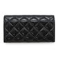 CHANEL Matelasse Long Wallet BlackAP4261 Shiny Calf Leather