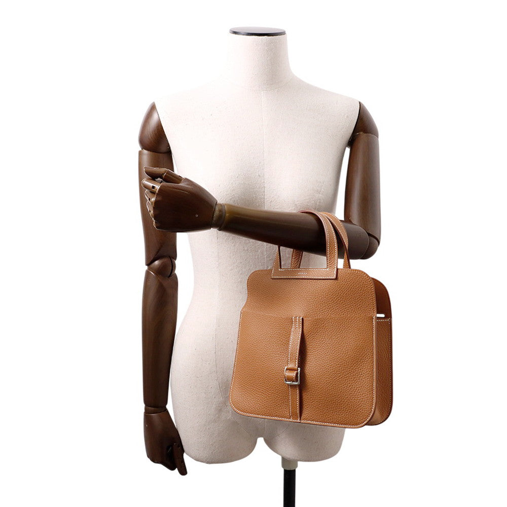 HERMES Halzan Gold Taurillon Clemence Size 25