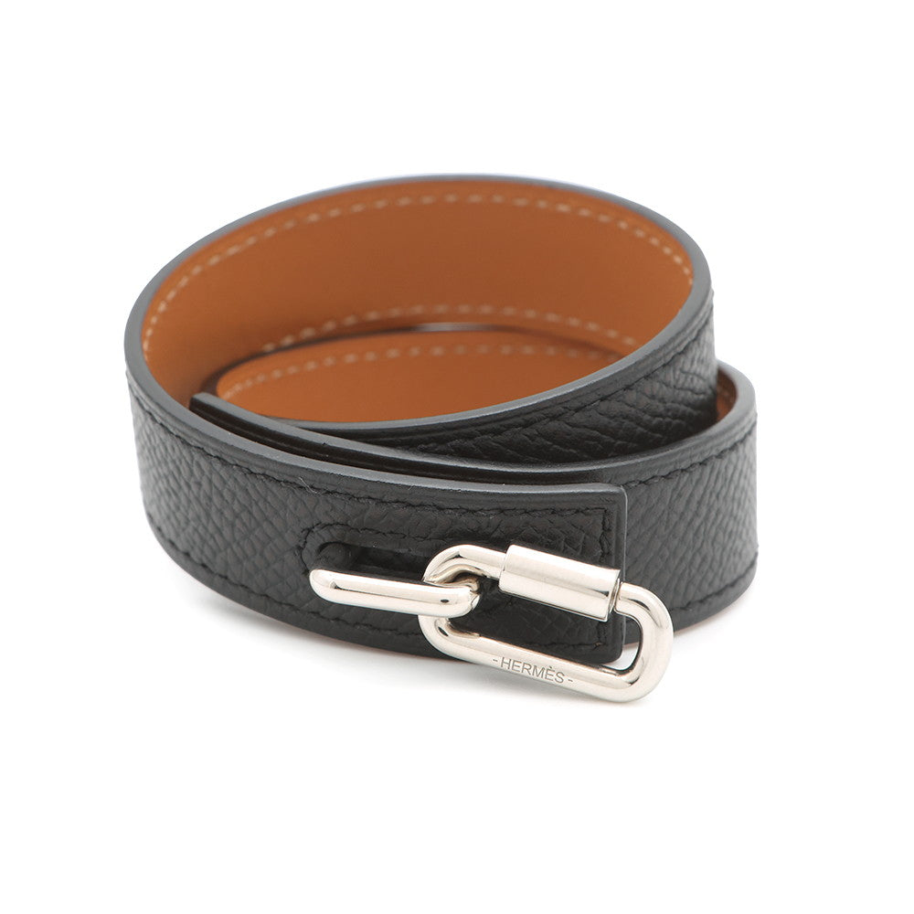 HERMES Bangle Size T2 Black Epsom