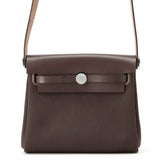 HERMES Herbag zip Ebene Toile Military Vache Hunter Leather Size Mini