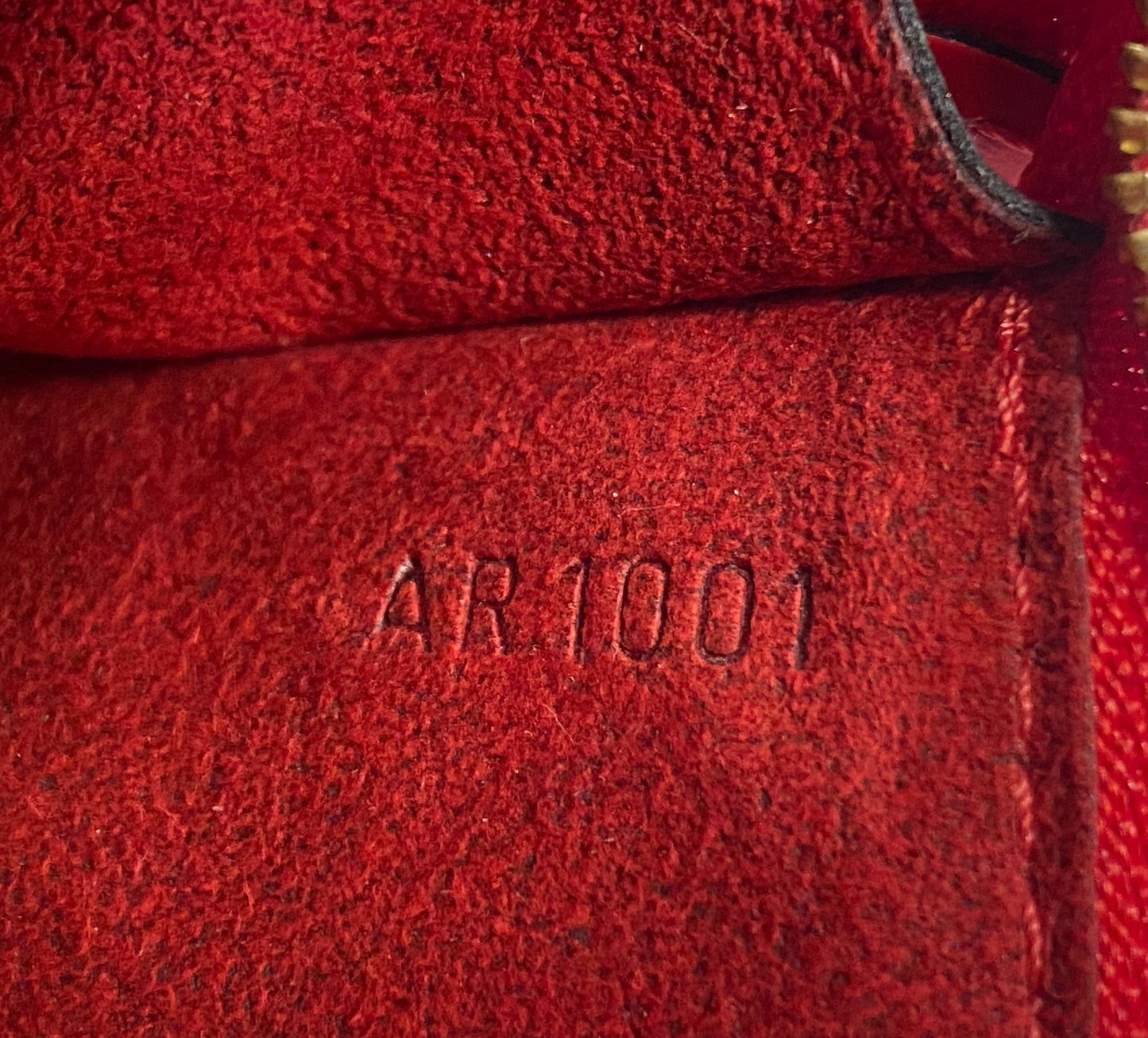 Louis Vuitton Louis Vuitton Red Epi Leather Pochette Accessoires