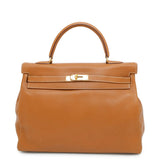 HERMES Kelly Retourne Gold Swift Leather Size 35