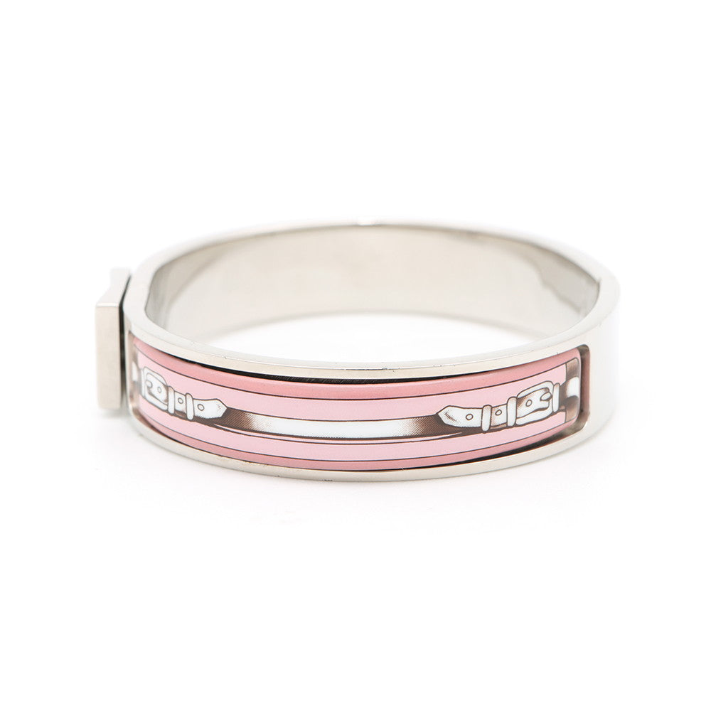 HERMES Clic crack Size PM Silver/Pink Metal