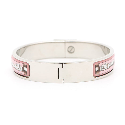 HERMES Clic crack Size PM Silver/Pink Metal