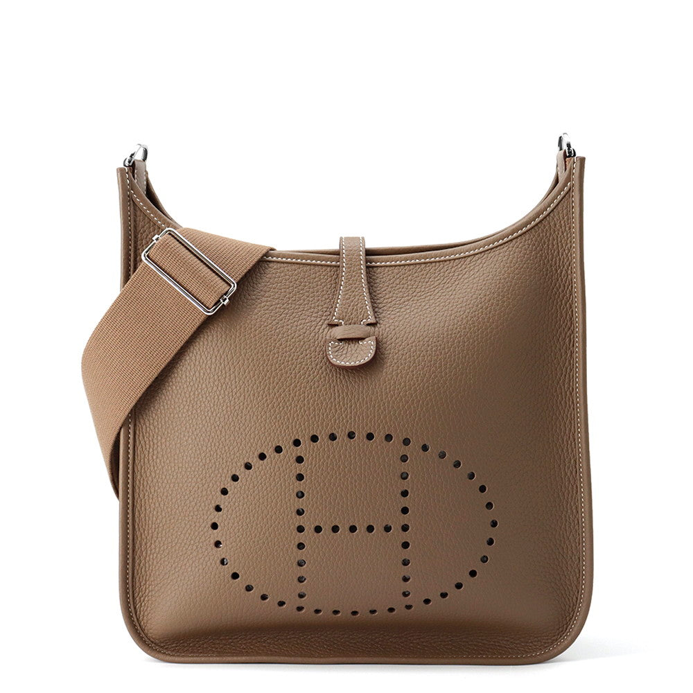 HERMES Evelyne3 Etoupe Taurillon Clemence Size PM