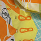 HERMES Carre LES PETITS PAPIERS Size 70 Jaune/Multicolor Silk100%