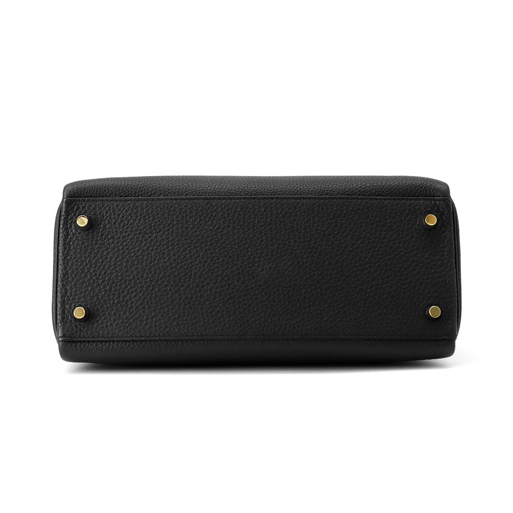 HERMES Kelly Retourne Black Togo Leather Size 28