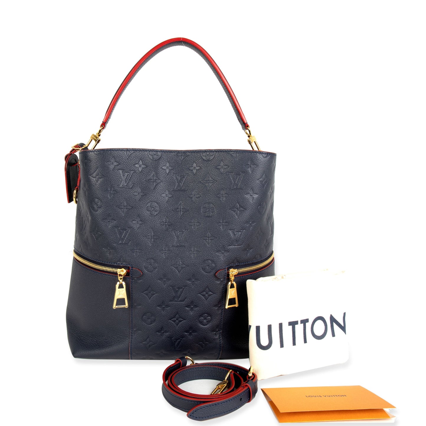 Louis Vuitton Louis Vuitton Marine & Rouge Monogram Empreinte Leather Melie Shoulder Bag