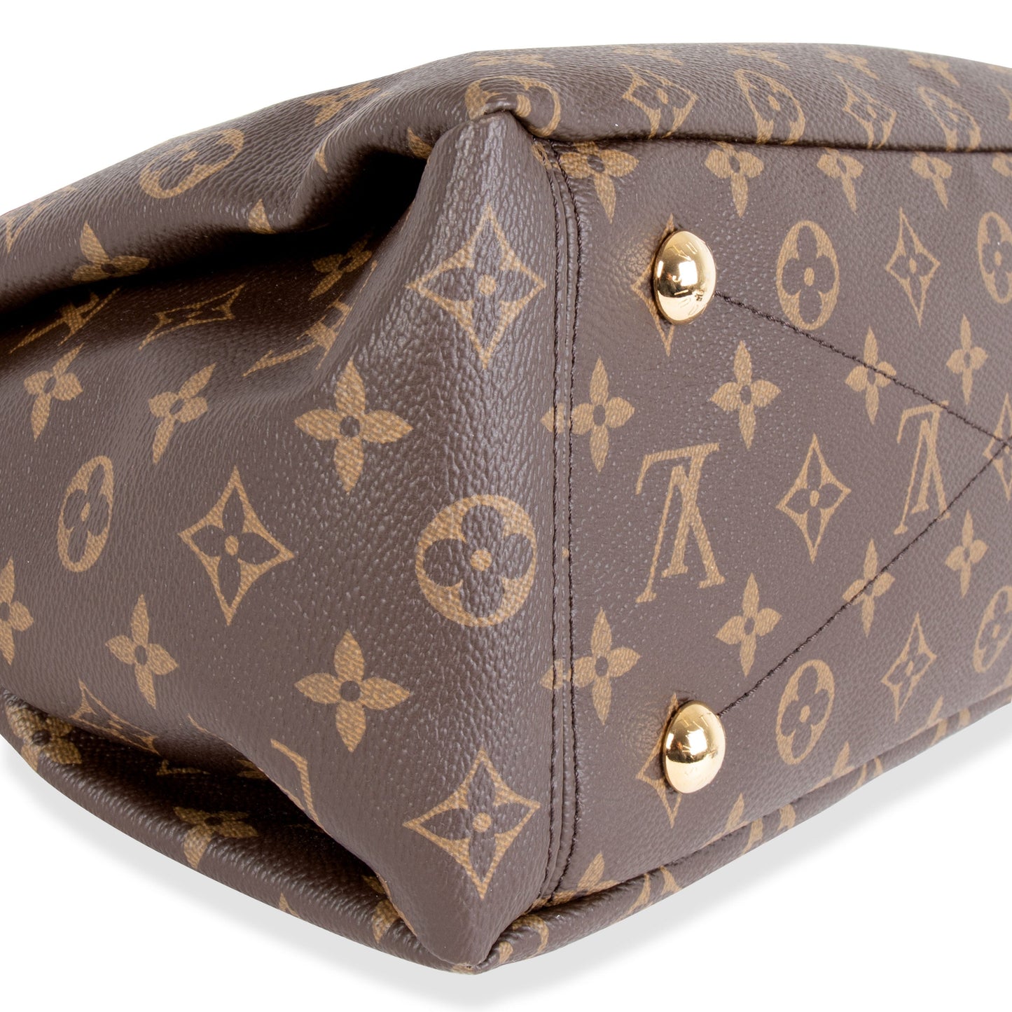Louis Vuitton Louis Vuitton Brown Monogram Canvas & Black Taurillon Leather Pallas Tote