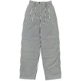 CHANEL Coco Beach Striped Pants Size 34 Black/WhiteP76233 Cotton 97% Polyurethane 3%