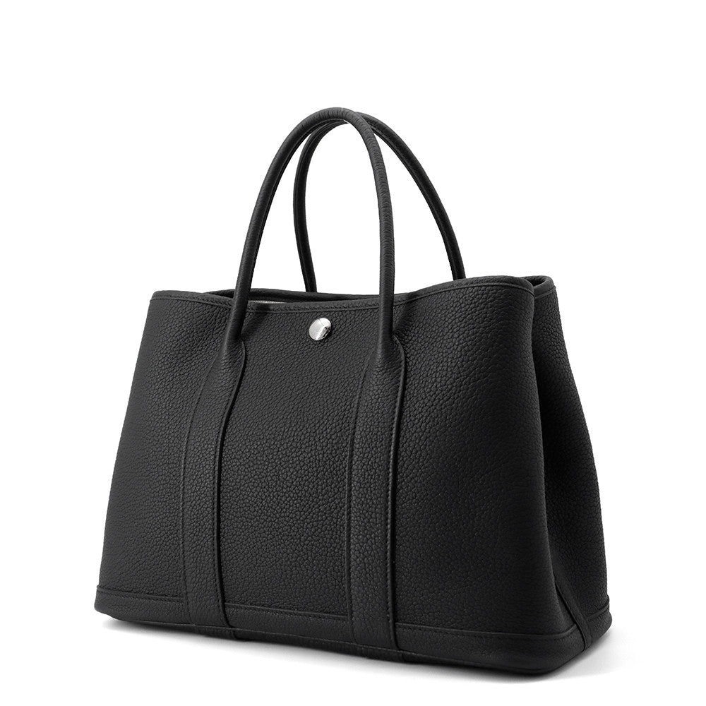 HERMES Garden Party Black Negonda Leather Size TPM