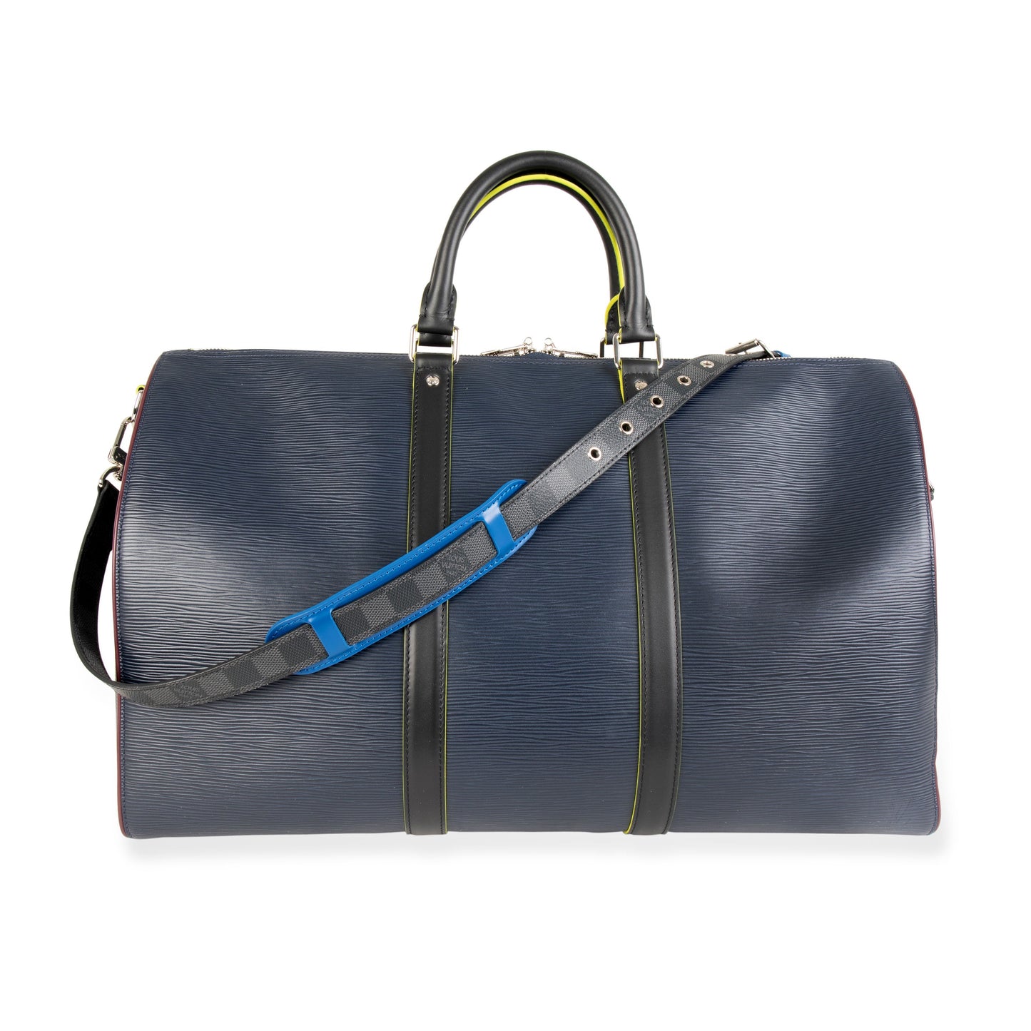 Louis Vuitton Louis Vuitton Marine Epi Leather Patchwork Graphite Keepall 50 Duffle Bag