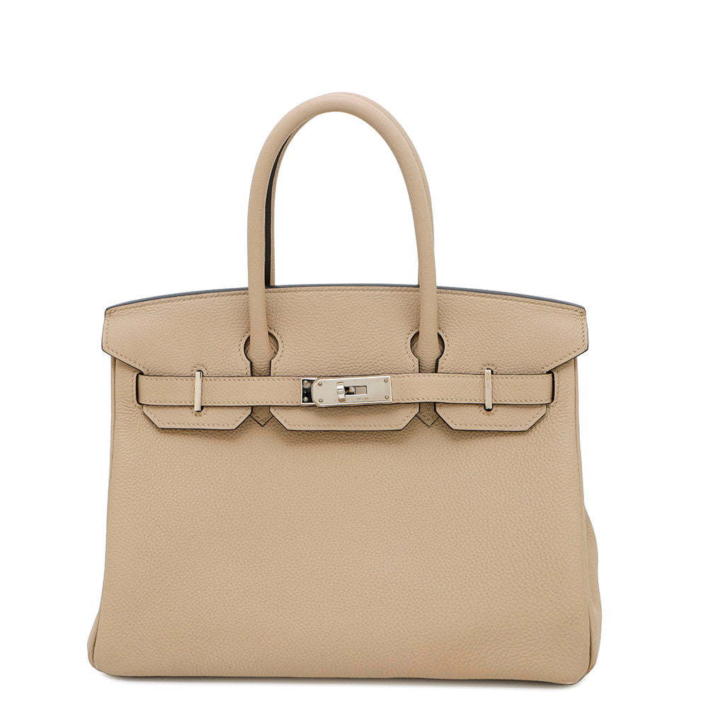 HERMES Birkin Gris Tourterelle Togo Leather Size 30