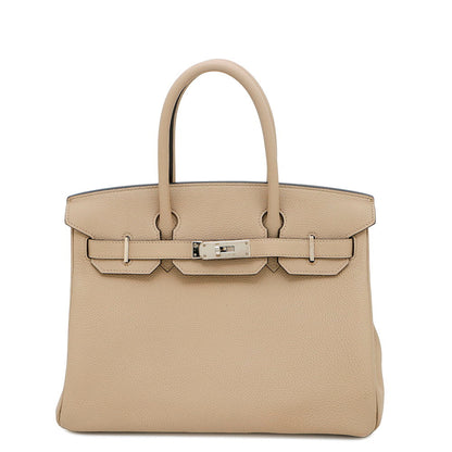 HERMES Birkin Gris Tourterelle Togo Leather Size 30