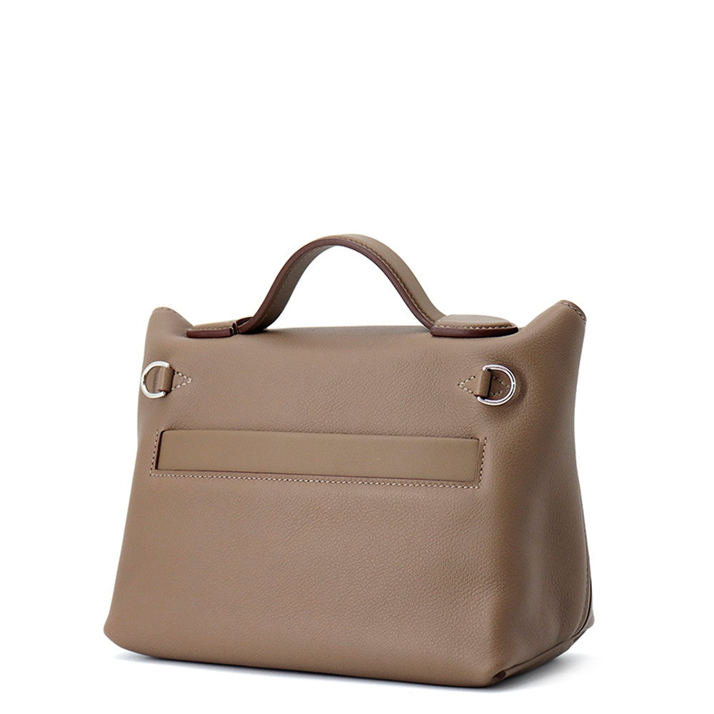 HERMES Van Quatre Etoupe Evercolor Swift Leather Size Mini