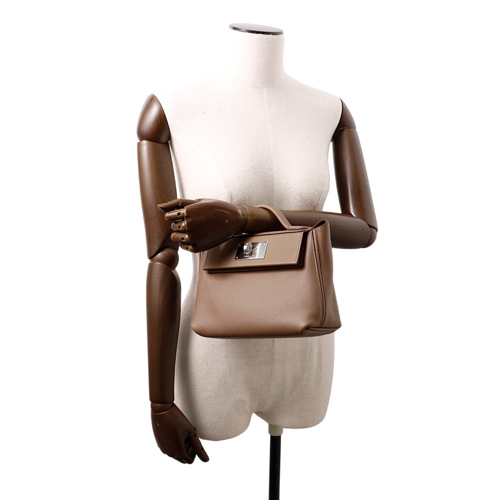 HERMES Van Quatre Etoupe Evercolor Swift Leather Size Mini