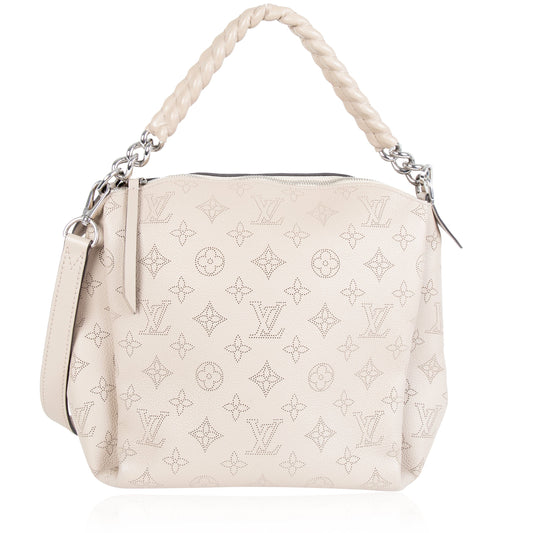 Louis Vuitton Louis Vuitton Creme Mahina Leather Babylone BB Chain Shoulder Bag