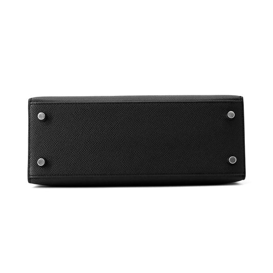 HERMES Kelly Sellier Black Epsom Size 25