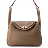 HERMES Lindy Etoupe Taurillon Clemence Size 26