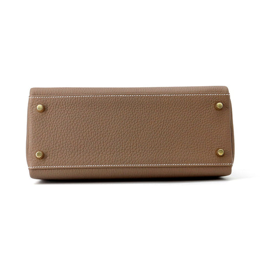 HERMES Kelly Retourne Etoupe Togo Leather Size 28