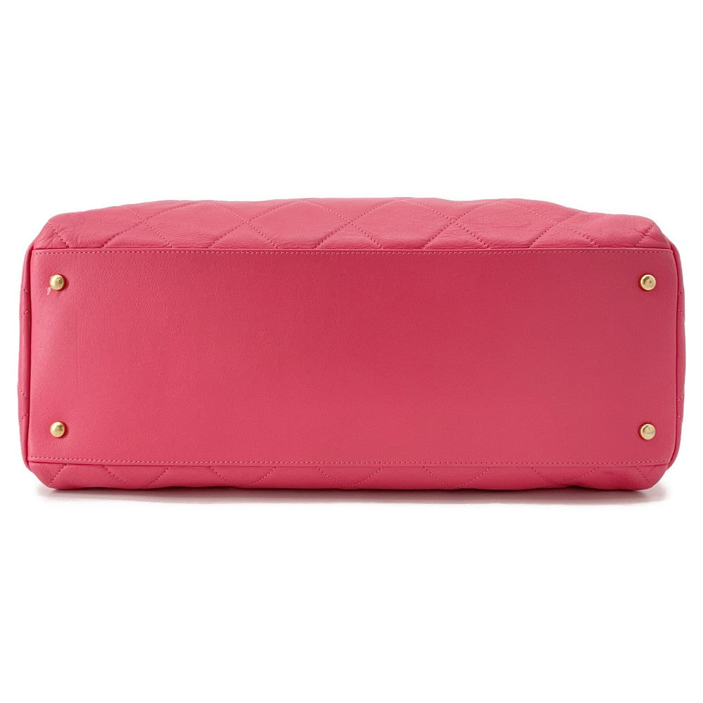 CHANEL Matelasse Bowling Bag PinkAS2223 Calf Leather