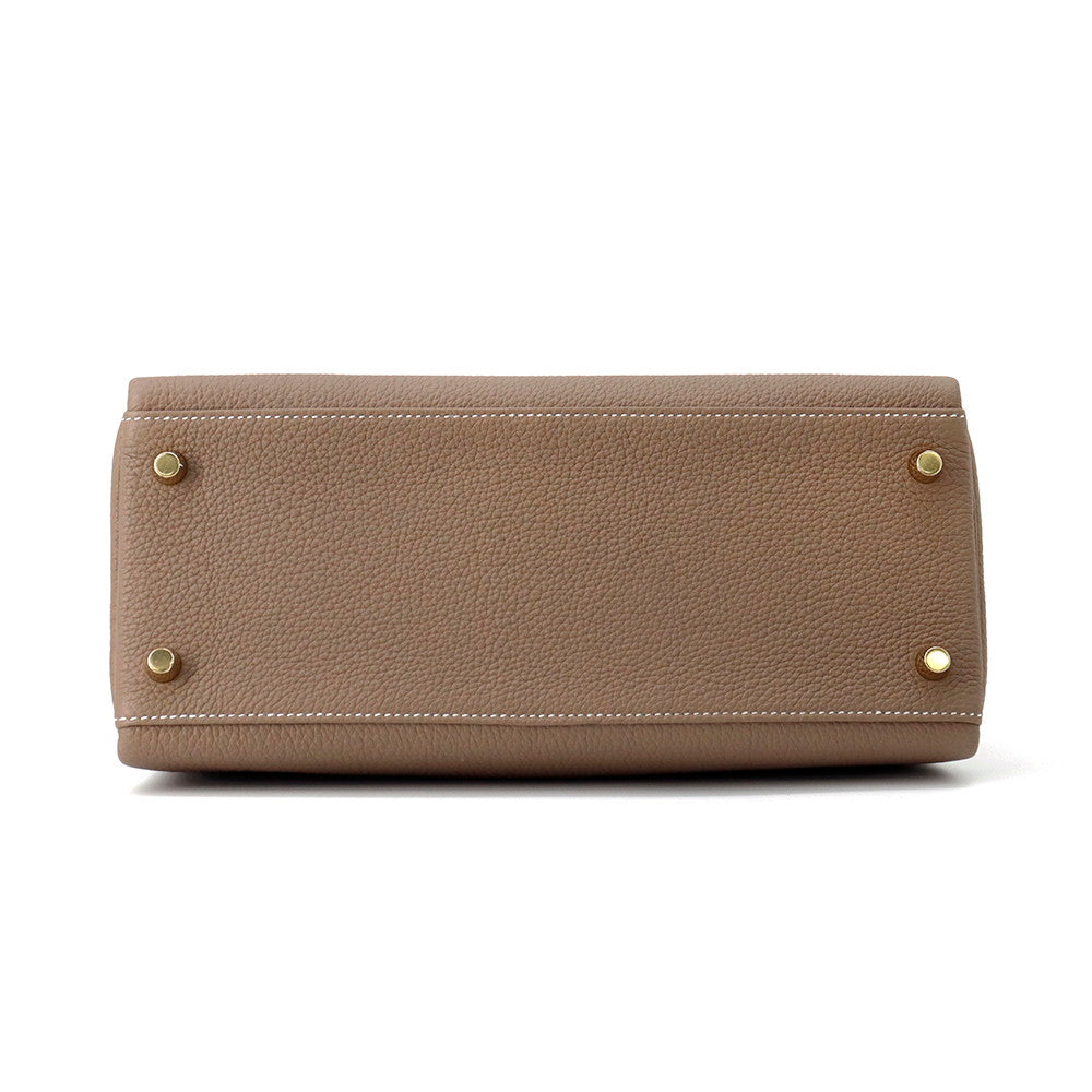 HERMES Kelly Retourne Etoupe Togo Leather Size 28