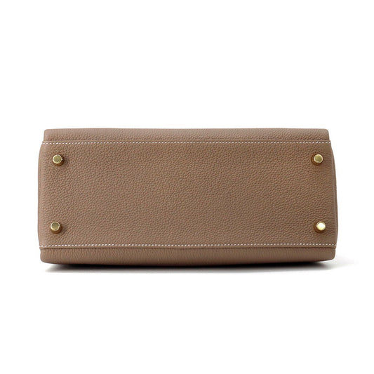HERMES Kelly Retourne Etoupe Togo Leather Size 28