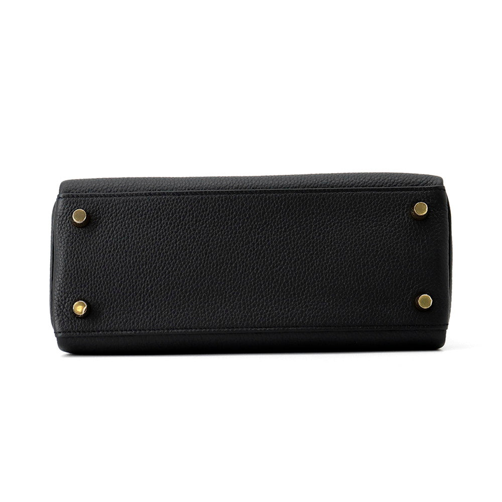HERMES Kelly Retourne Black Togo Leather Size 25