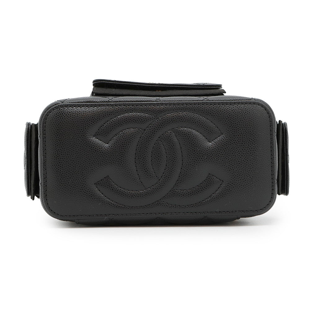 CHANEL Matelasse Chain vanity bag BlackAP3017 Caviar Leather