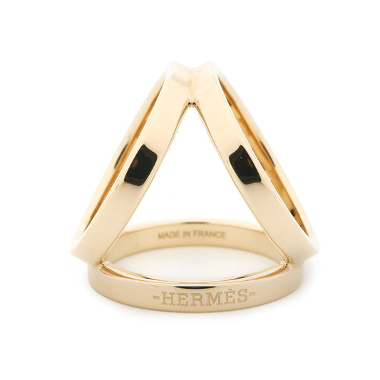 HERMES Trio ScarfRing Gold Metal