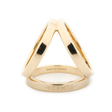 HERMES Trio ScarfRing Gold Metal