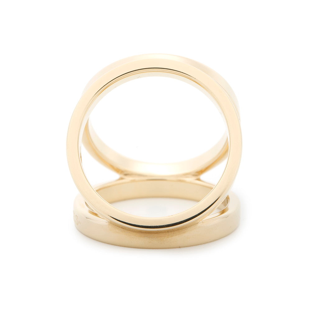 HERMES Trio ScarfRing Gold Metal
