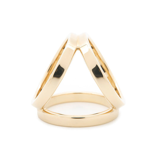 HERMES Trio ScarfRing Gold Metal