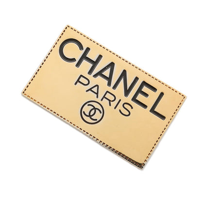 CHANEL Plate Brooch Gold Metal