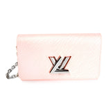 Louis Vuitton Louis Vuitton Rose Ballerine Epi Leather Twist Chain Wallet